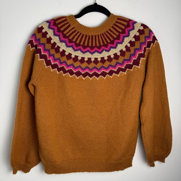 Garance Paris Sweater Fairisle Wool Mohair Blend Size SM/MD - Picture 7 of 7